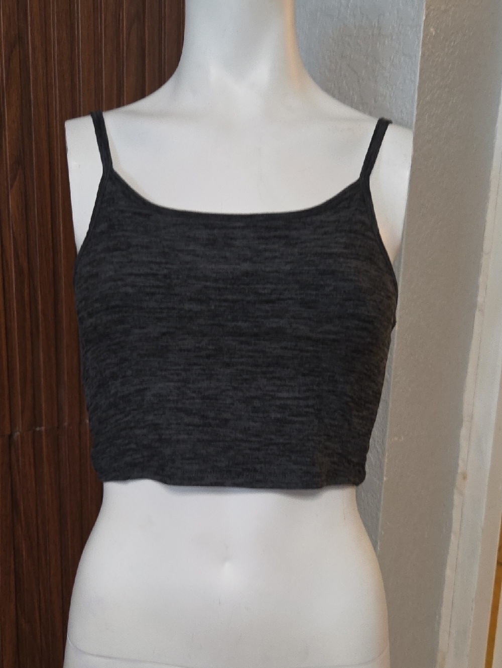 Kyodan Charcoal Heather Cropped Cami Tank [0037]